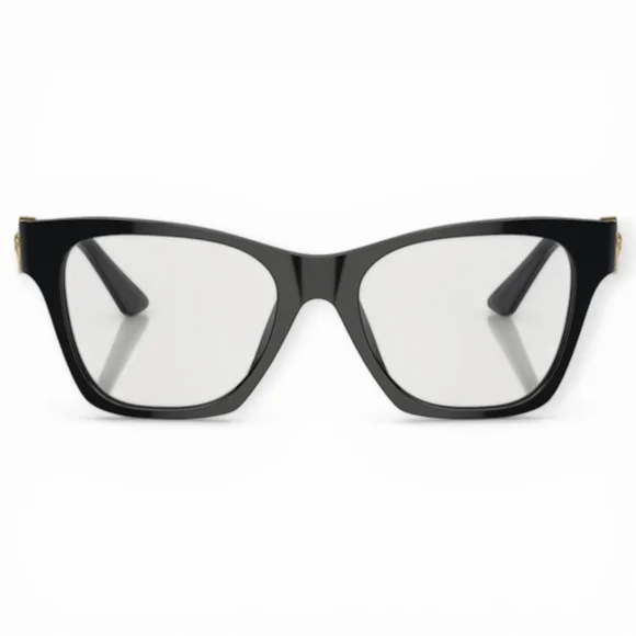 Versace VE3341U Eyeglasses Black Cat Eye Gold Medusa 52 18 145 NEW IN BOX - Picture 8 of 8